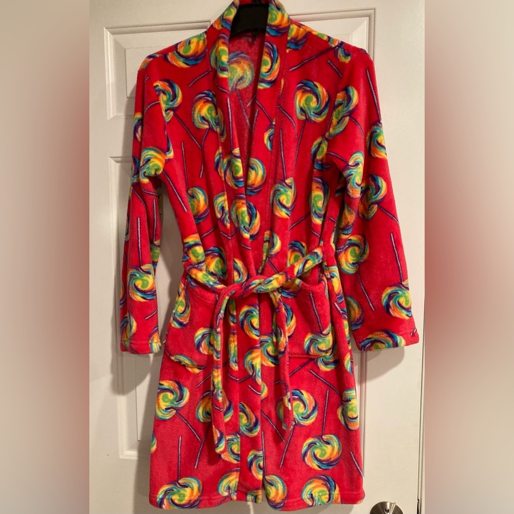 Candy Pink Fleece Bathrobe for girls Size 14-16